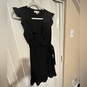 Black wrap dress